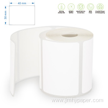 Direct thermal label roll for portable printer use